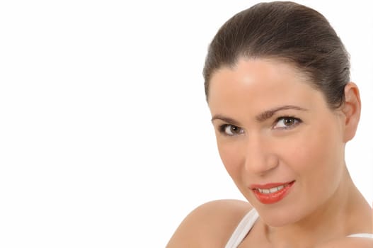 Close-up of a happy woman