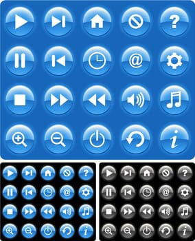 Glossy media internet buttons