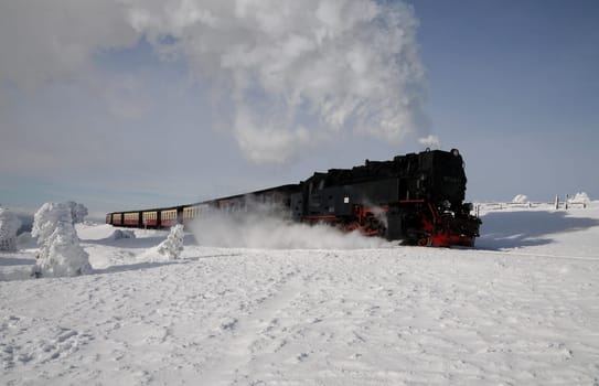 Harz narrow-gauge railway on the Brocken