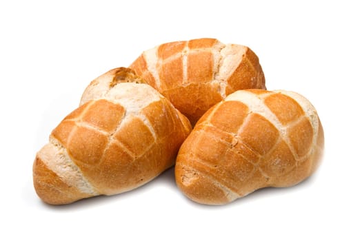 Bread isolated on white
