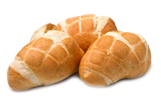 Bread isolated on white