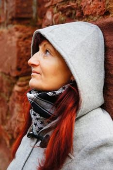 Woman with hood