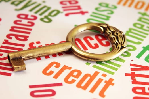 Credit and key concept
