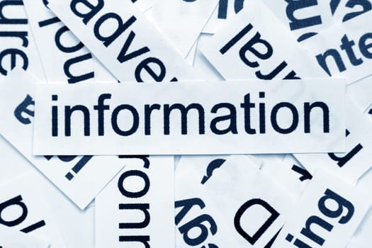 Information word cloud