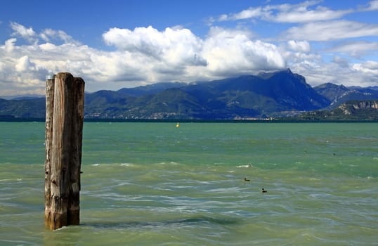 View over Lake Garda near Lazise,Italy