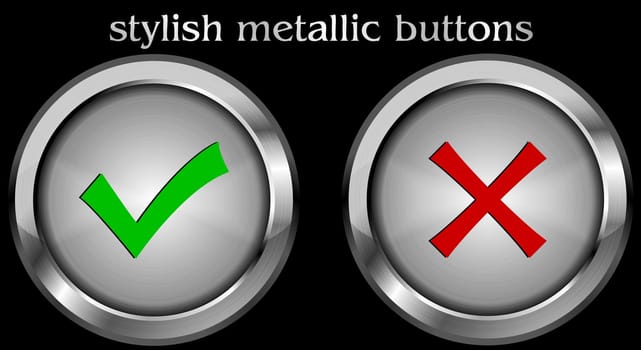 Vector illustration of check mark buttons