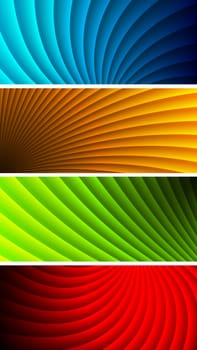 Collection of bright abstract banners - eps 10