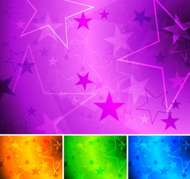 Set of bright star backgrounds - eps 10