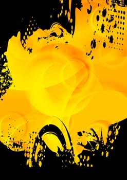 Grunge background with abstract rings (vector eps 10)