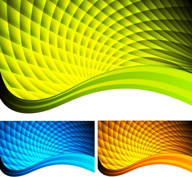 Set of bright abstract banners (eps 10)