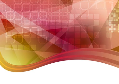 Abstract square background with wave (eps 10)