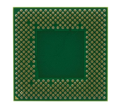 CPU processor isolated on a white background