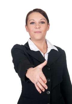 Handshake of a businesswoman
