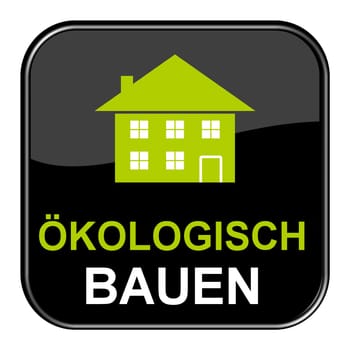 Glossy Button black - Ecological building