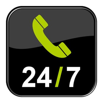 Glossy Button - Contact anytime