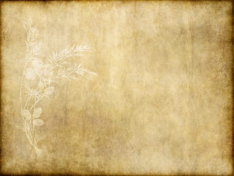 old vintage paper with floral design background texture