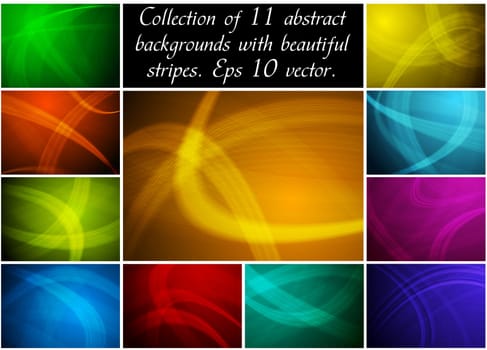 Multicolored wavy backgrounds - eps 10 vector illustration