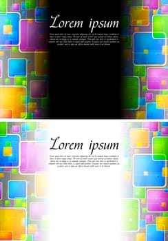 Abstract backgrounds with multicolored squares - eps 10