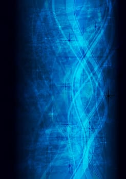 Abstract waves on grunge background - eps 10