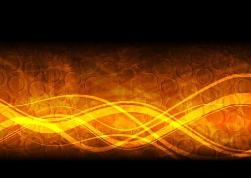Abstract waves on grunge background - eps 10
