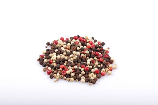 Mixed pepper isolated on white background