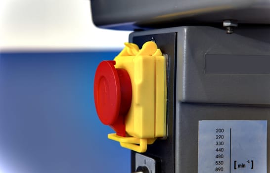 AC socket on an industrial column drill
