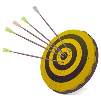 Symbol of successful business activity in form of a target