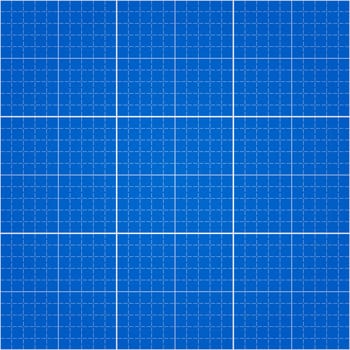 Engineering drawing blue paper background with pattern swatch in EPS file