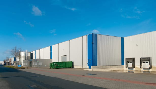 newly build industrial warehouse with office unit