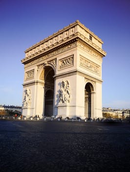 Arch of Triumph on the Charles De Gaulle square. Paris, France