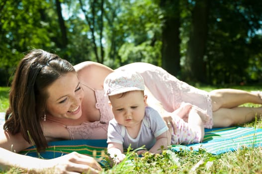 Happy time - mother with baby
