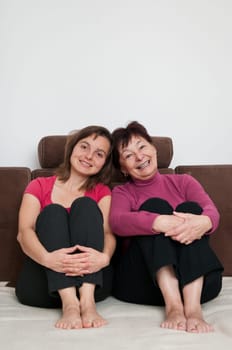 Love - mother and daughter at home