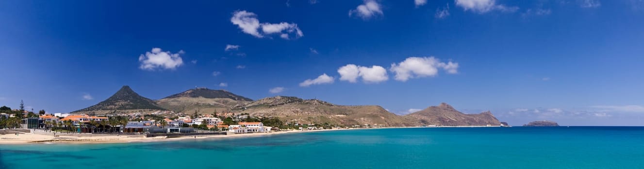 Panoramic view of Porto Santo, Madeira Islands, Portugal