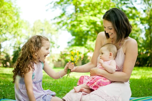 Happy life - mother with children
