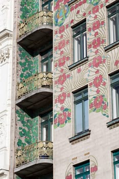 Otto Wagner Architecture,Art Nouveau,Majolica House in the Linke Wienzeile of Vienna