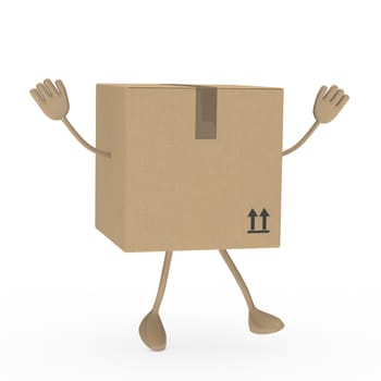package figur wave hands on white background