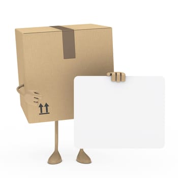 package figur shows finger on white billboard