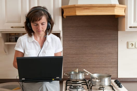 Cooking and working from home