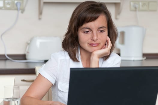 Work at home - business person with laptop