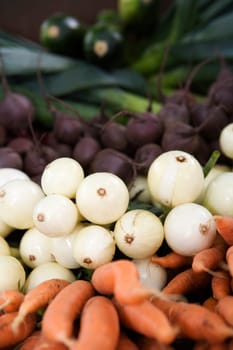 Close up of Vegetables on a Farmer«s Market
