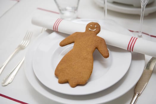 Gingerbread Figure as decoration on a table