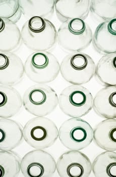 Full frame of Bottles from High angle view