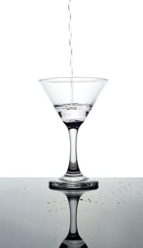 Martini glass on white background
