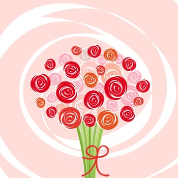 bouquet red flowers