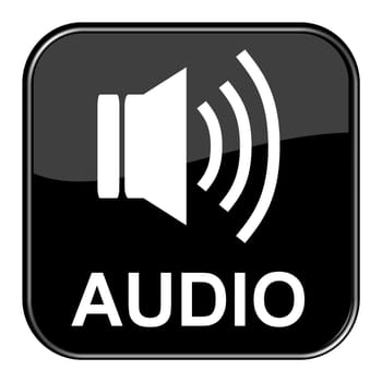Glossy Button black - Audio