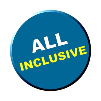 Button round blue - All inclusive