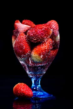 Strawberries in a jar