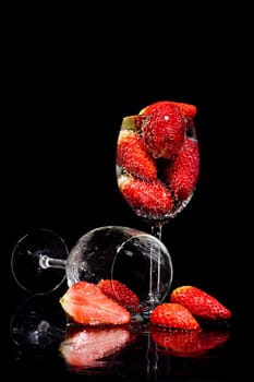 Strawberries in a jar