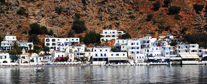 The fishing village of Loutro in Crete