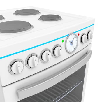 Details of front panel on electric cooker